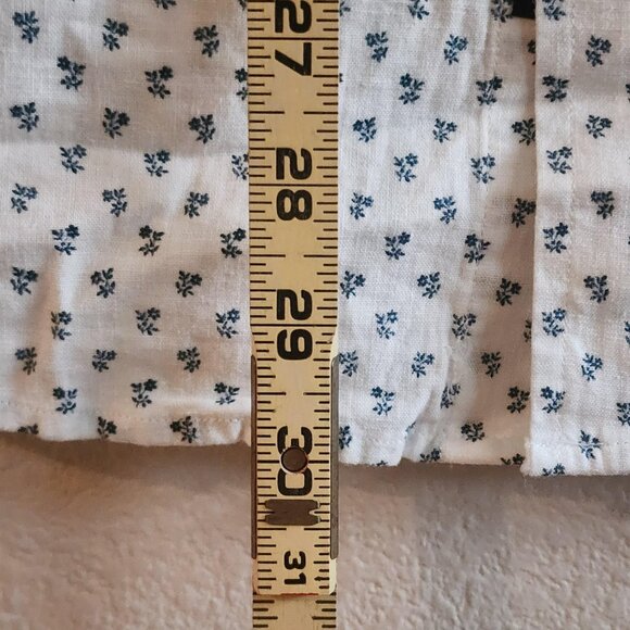 Rails Shirt Mens XL Carson Bleu Fleurs Linen Blend Short Sleeve Floral - Picture 10 of 11